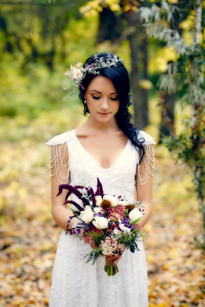 Осенний свадебный букет